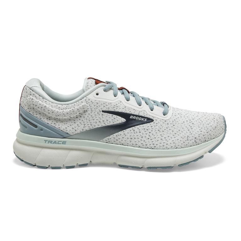 Brooks TRACE Adaptive Road Running Shoes Womens Sale - Whisper White/Tourmaline/Aqua (HGZ183452)